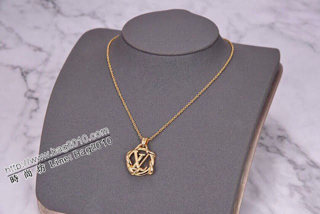 Louis Vuitton新款飾品 路易威登字母耳環項鏈 LV線條字母耳勾鎖骨鏈  zglv2104